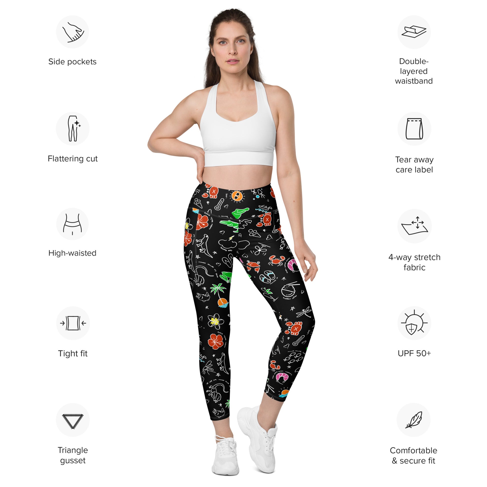 D-Town Leggings with Pockets - Black image 1