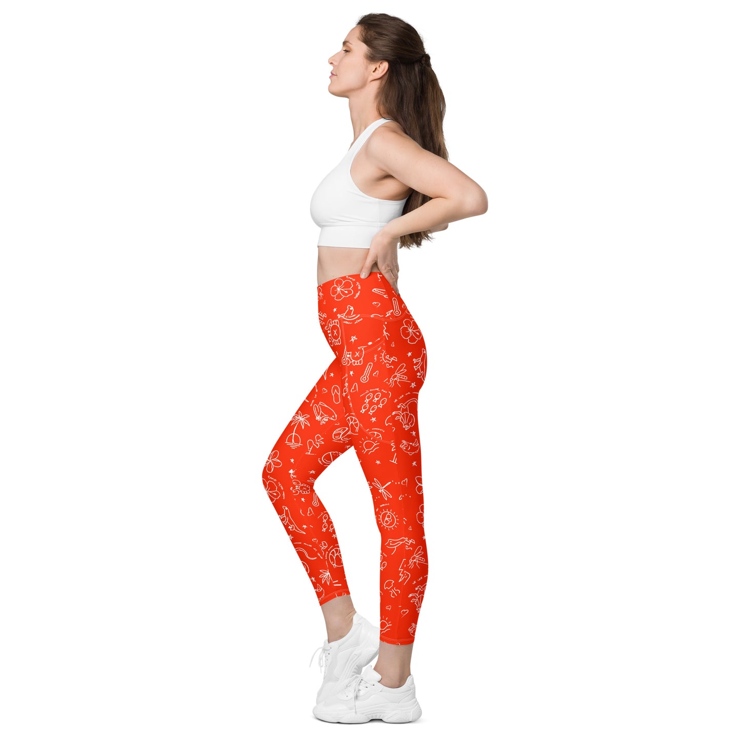 D-Town Leggings with Pockets - Orange image 2