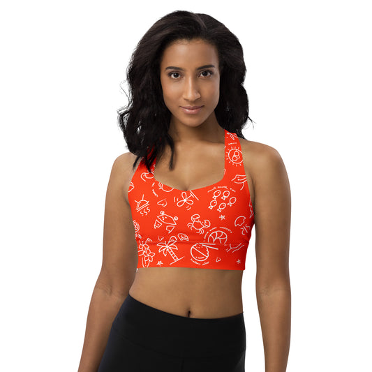 D-Town Recycled Longline Sports Bra - Orange image 0