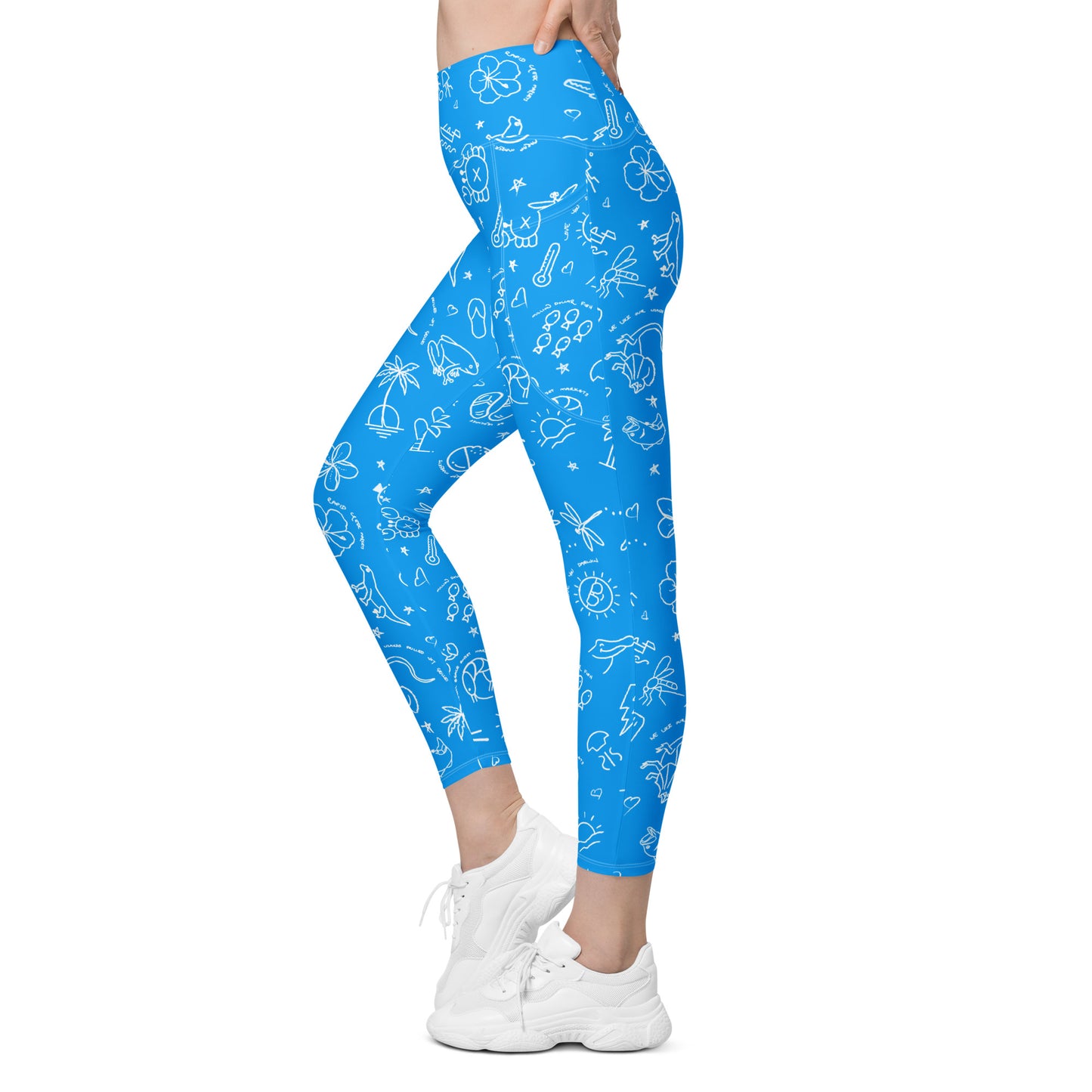 D-Town Leggings with Pockets - Blue image 4