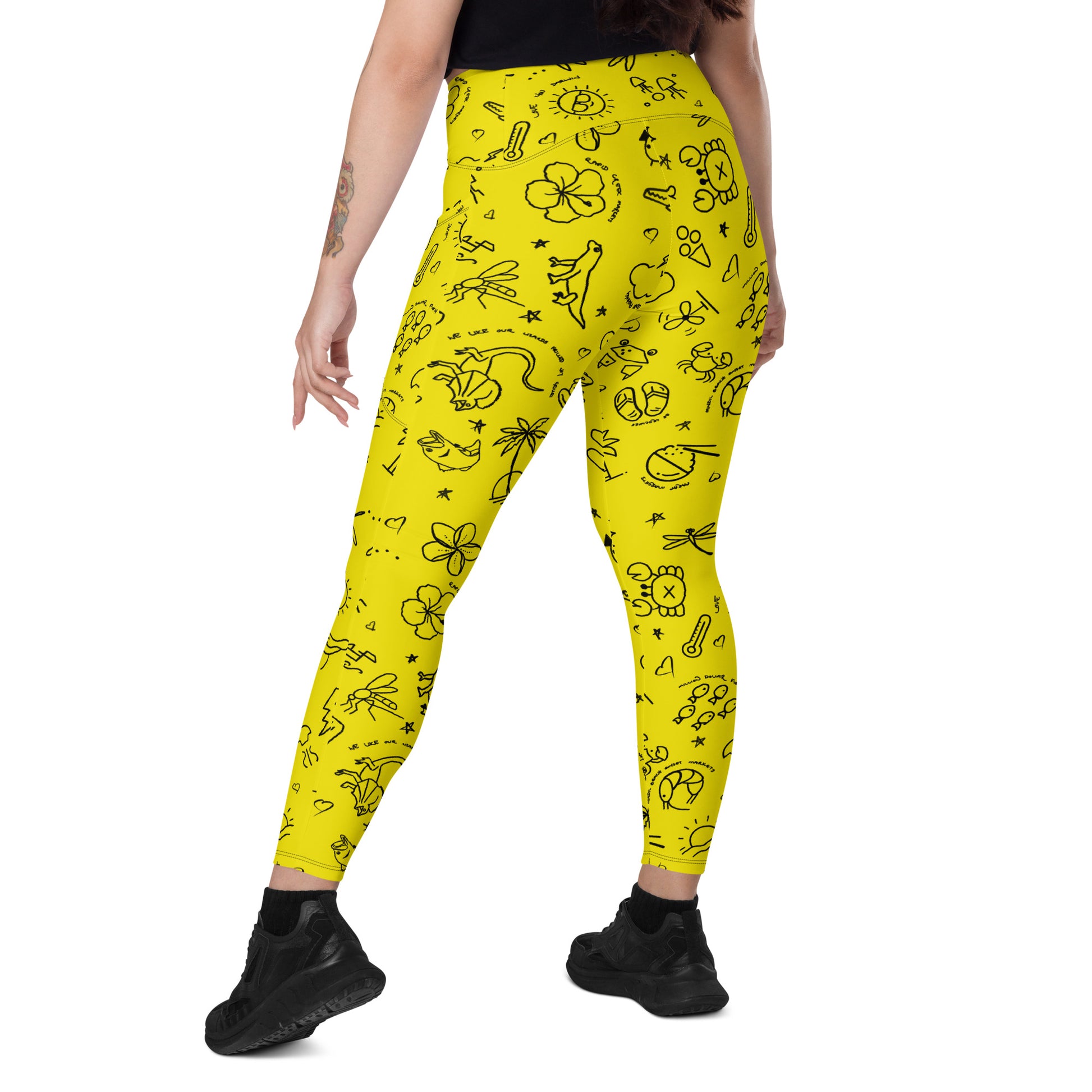D-Town Leggings with Pockets - Yellow image 4