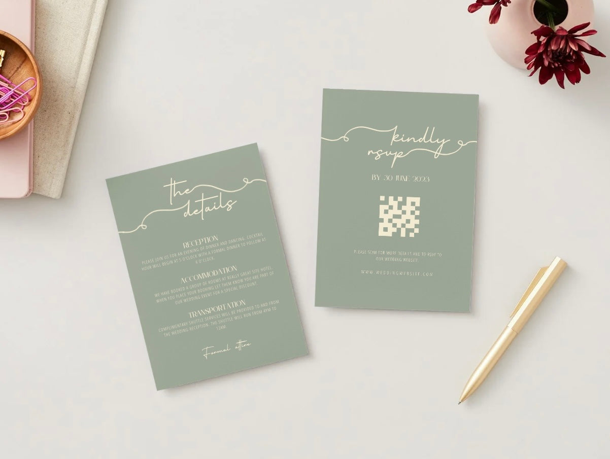 Wedding Invitation Package - Francine + Maxwell | Editable Wedding Templates | Engagement, Save the Date, RSVP, Menu, Timeline