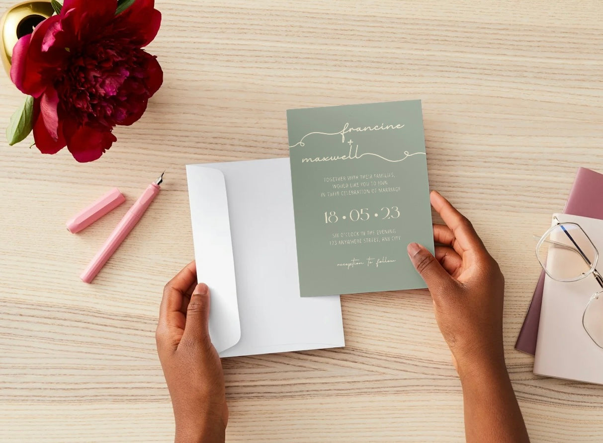 Wedding Invitation Package - Francine + Maxwell | Editable Wedding Templates | Engagement, Save the Date, RSVP, Menu, Timeline