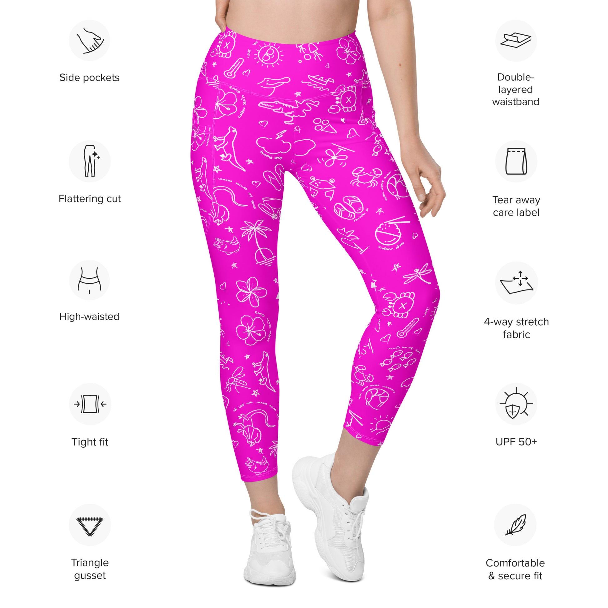 D-Town Leggings with Pockets - Pink image 1