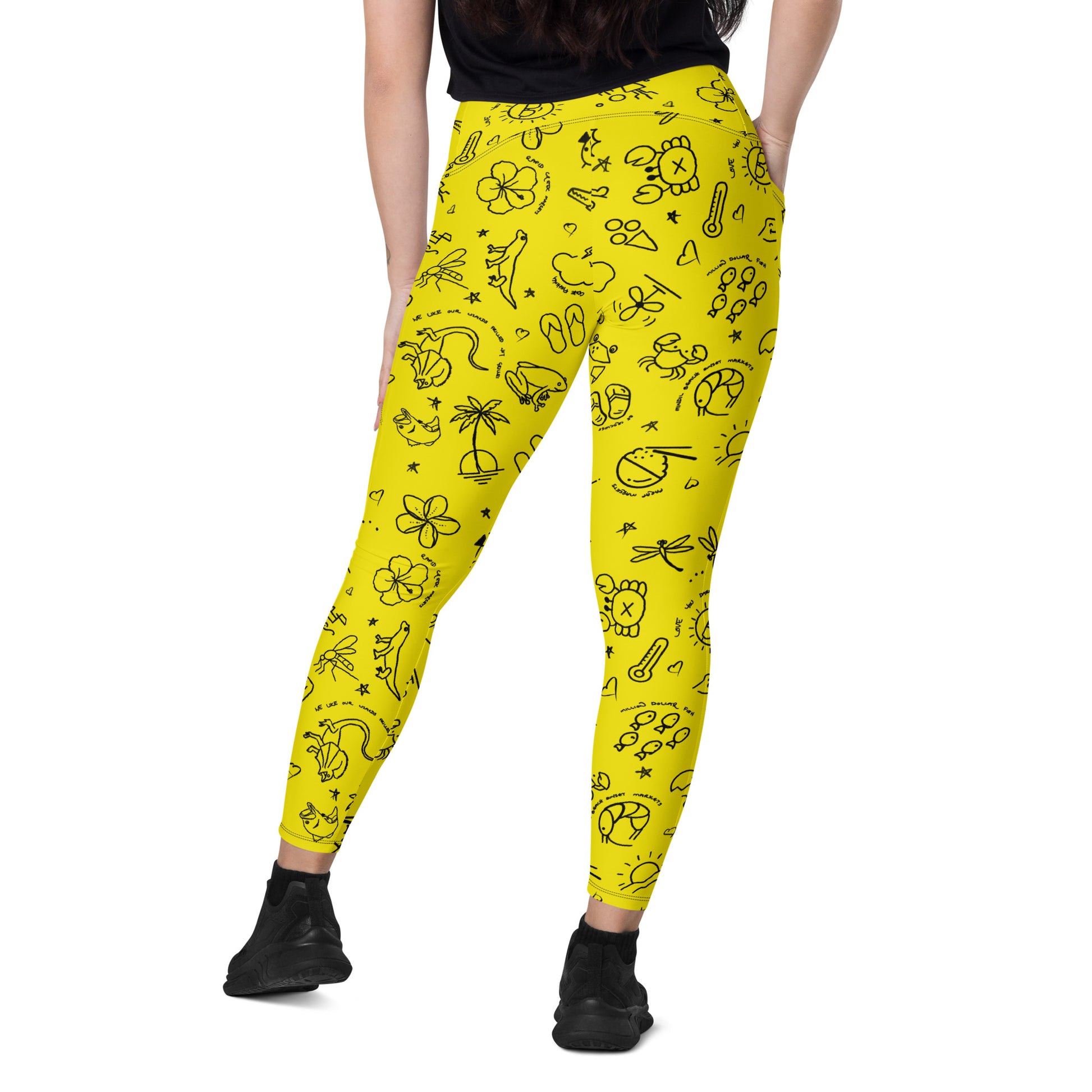 D-Town Leggings with Pockets - Yellow image 2