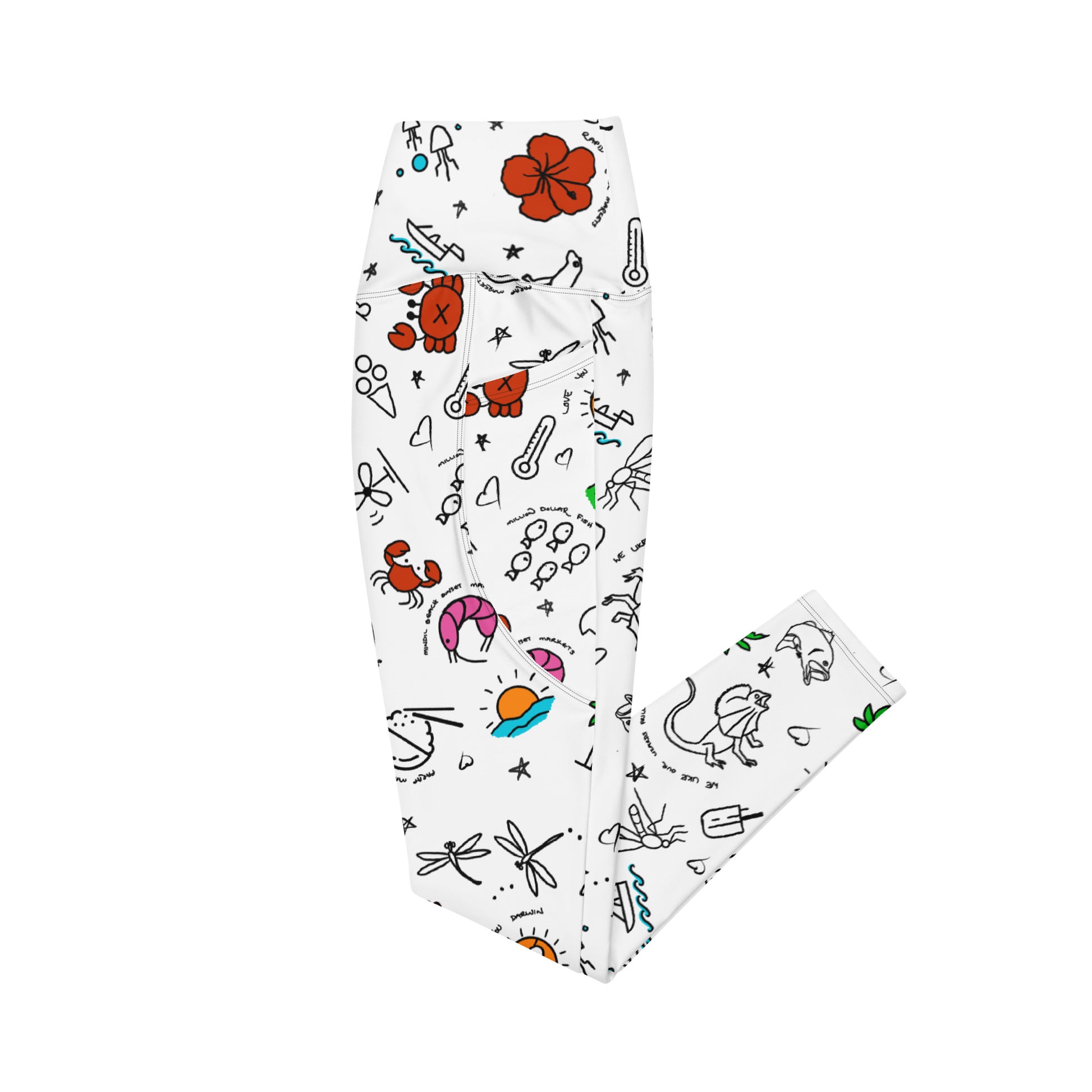 D-Town Leggings with Pockets - White image 3