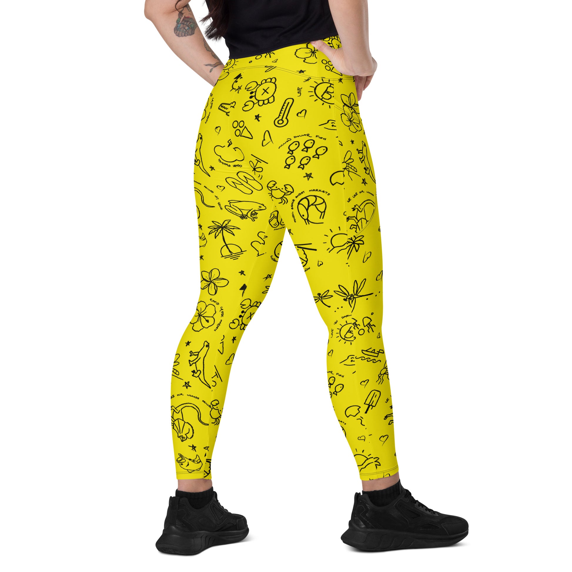 D-Town Leggings with Pockets - Yellow image 1