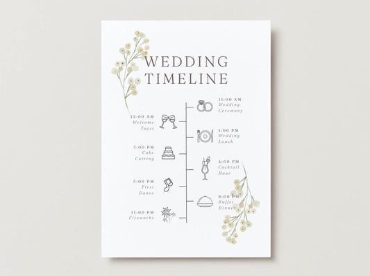 Wedding Invitation Package - Tara + Willow | Editable Wedding Templates | Engagement, Save the Date, RSVP, Menu, Timeline