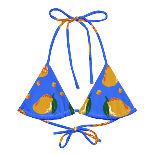 Gone Troppo | Mango Madness Recycled String Bikini Top | Mango Print Tropical Swimwear | Padded Bikini Top | Australian Swimwear
