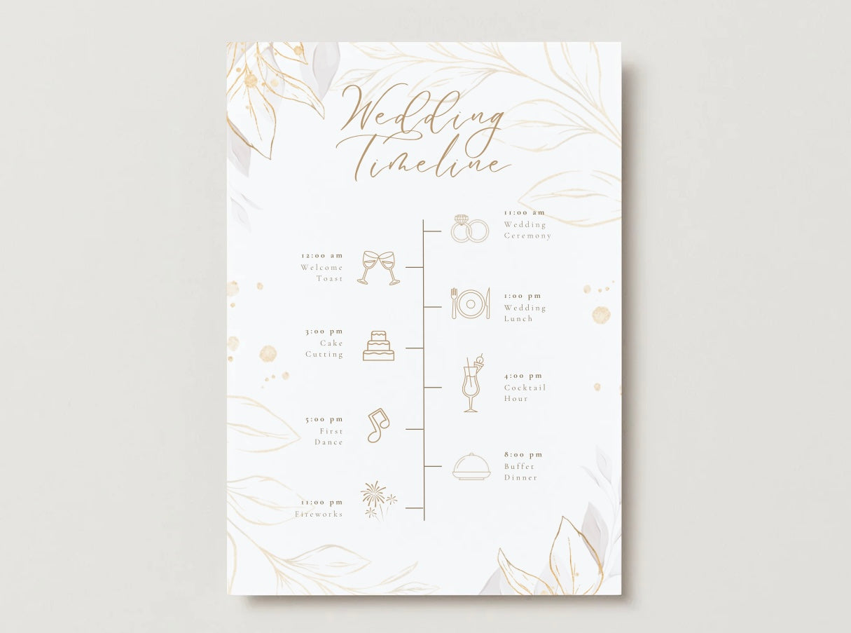 Wedding Invitation Package - Frances + Johnny | Editable Wedding Templates | Engagement, Save the Date, RSVP, Menu, Timeline