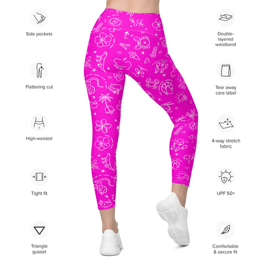 D-Town Leggings with Pockets - Pink image 0