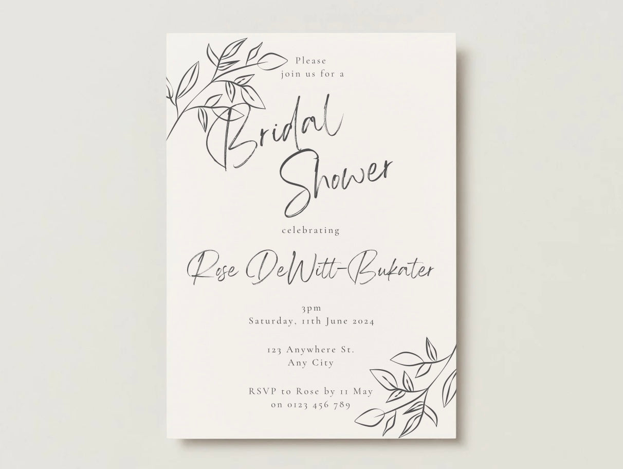 Wedding Invitation Package - Rose + Jack | Editable Wedding Templates | Engagement, Save the Date, RSVP, Menu, Timeline