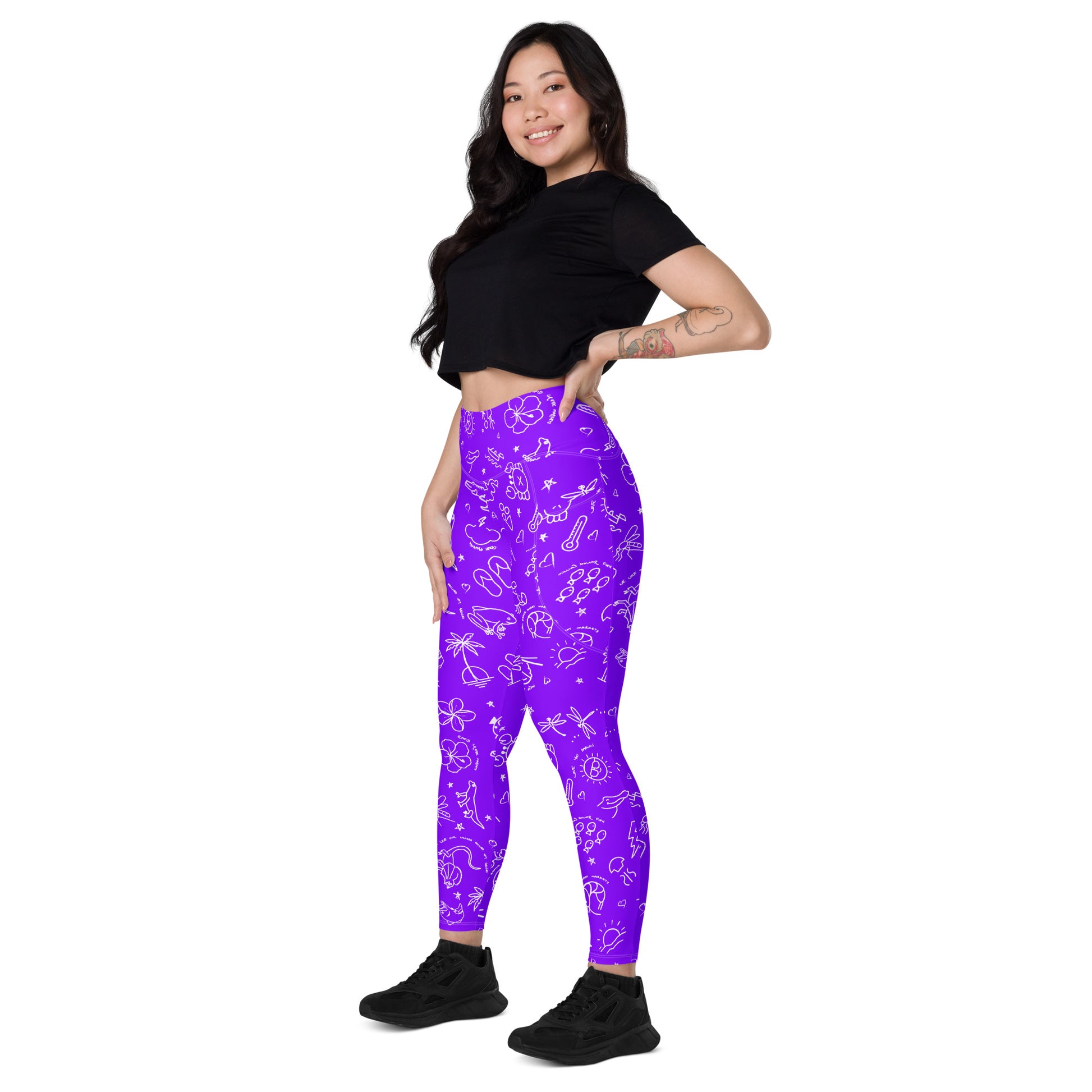 D-Town Leggings with Pockets - Purple image 6