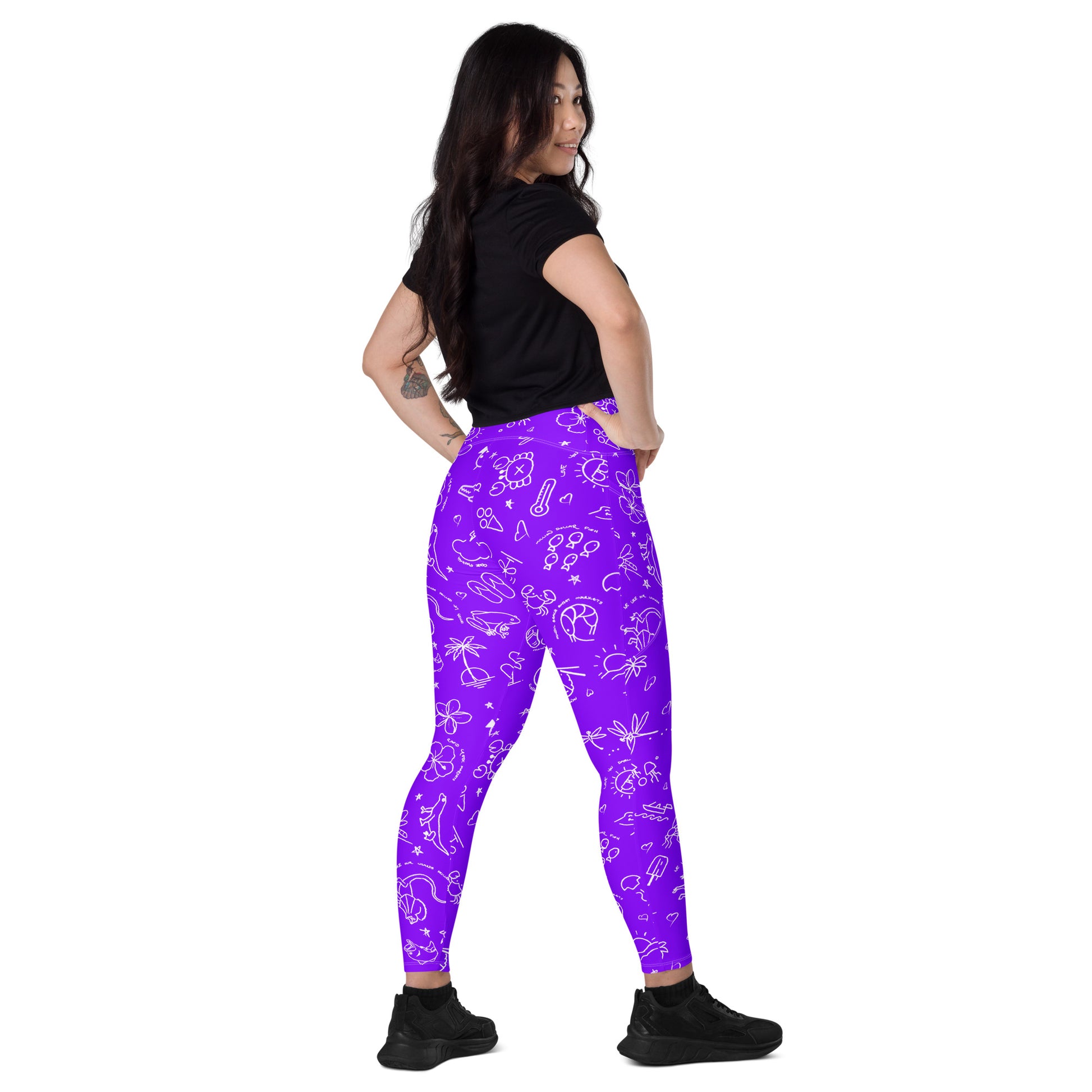 D-Town Leggings with Pockets - Purple image 0