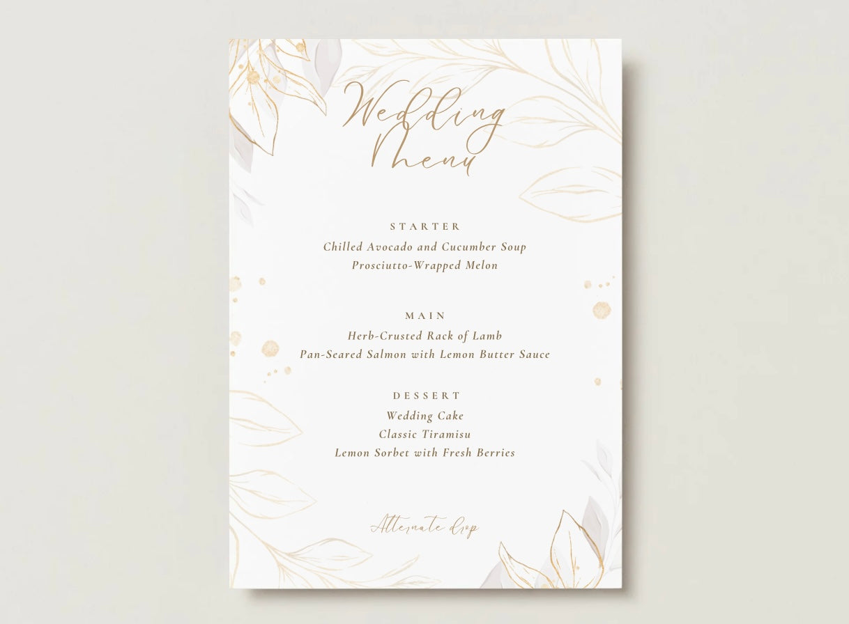 Wedding Invitation Package - Frances + Johnny | Editable Wedding Templates | Engagement, Save the Date, RSVP, Menu, Timeline