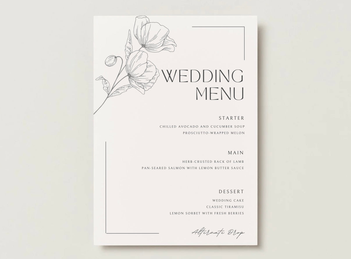 Wedding Invitation Package - Monica + Chandler | Editable Wedding Templates | Engagement, Save the Date, RSVP, Menu, Timeline