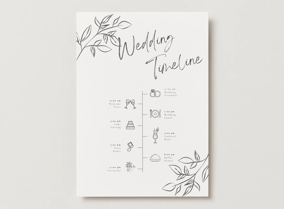 Wedding Invitation Package - Rose + Jack | Editable Wedding Templates | Engagement, Save the Date, RSVP, Menu, Timeline