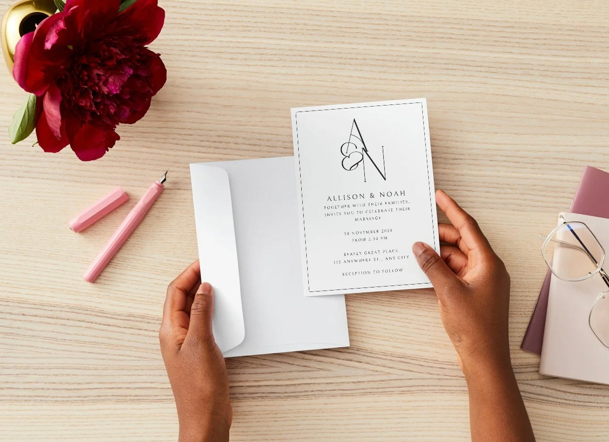 Wedding Invitation Package - Allison + Noah | Editable Wedding Templates | Engagement, Save the Date, RSVP, Menu, Timeline