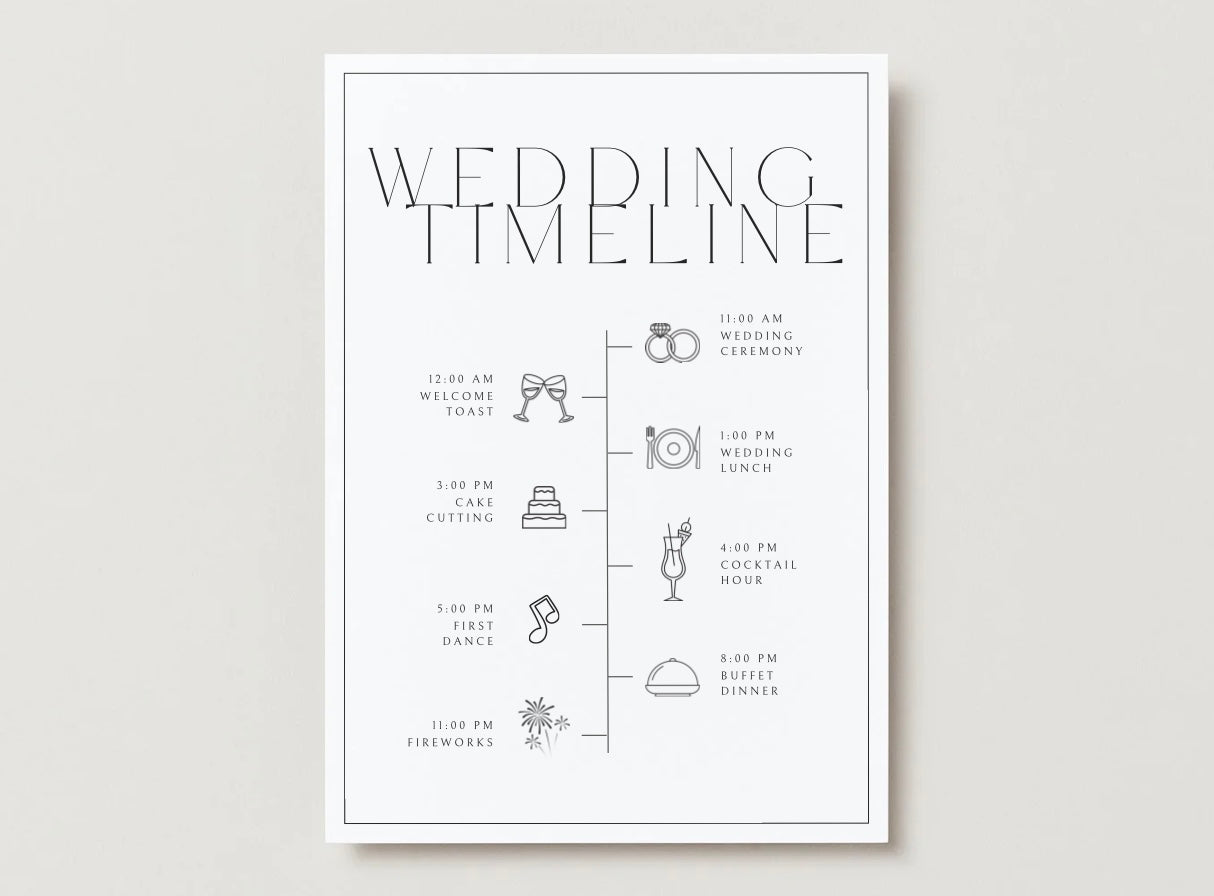 Wedding Invitation Package - Allison + Noah | Editable Wedding Templates | Engagement, Save the Date, RSVP, Menu, Timeline