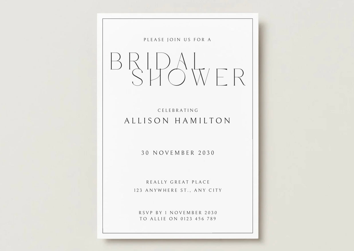 Wedding Invitation Package - Allison + Noah | Editable Wedding Templates | Engagement, Save the Date, RSVP, Menu, Timeline