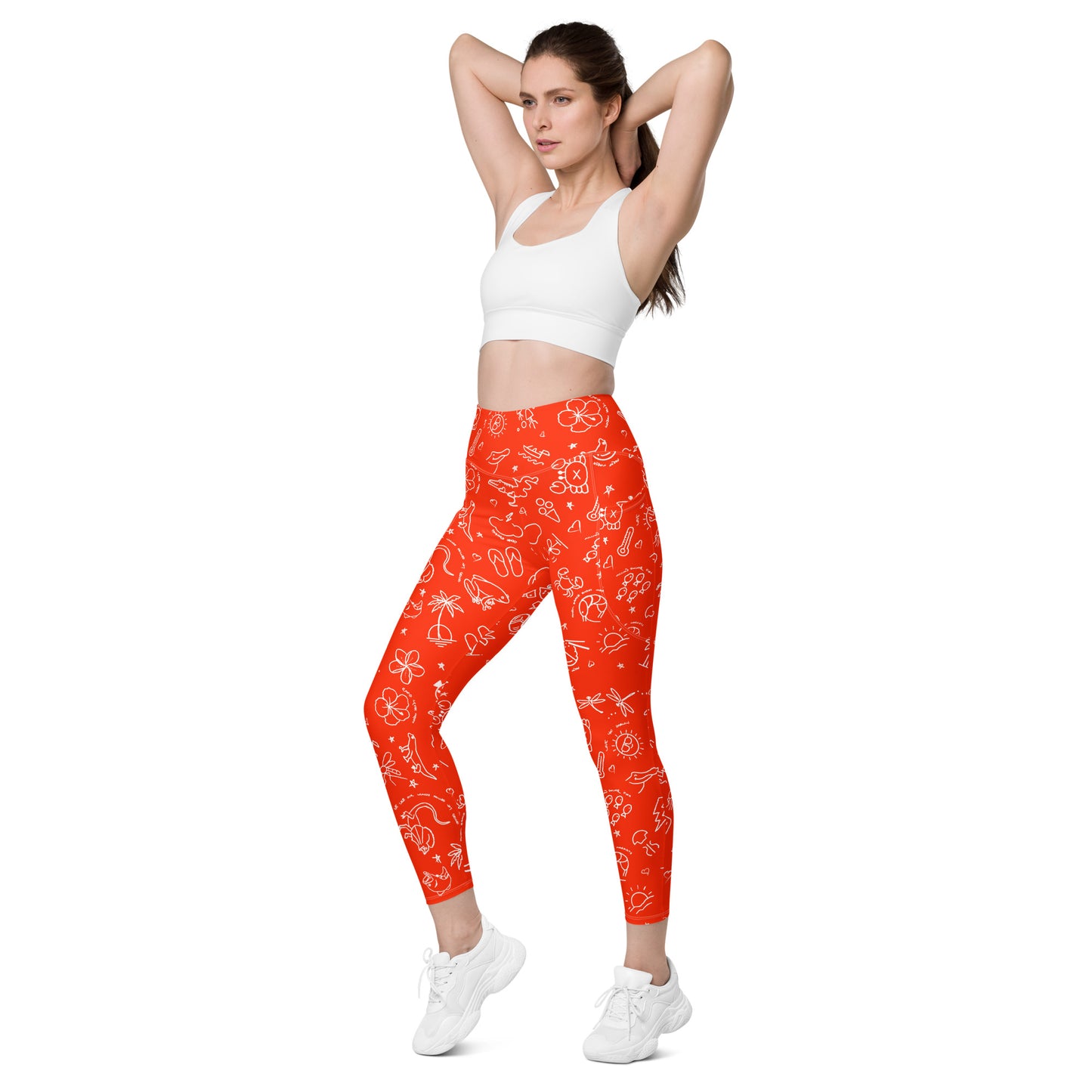 D-Town Leggings with Pockets - Orange image 4