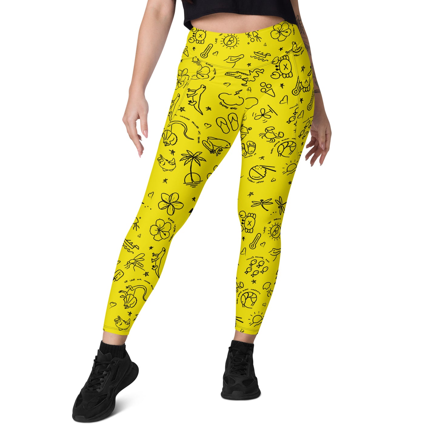 D-Town Leggings with Pockets - Yellow image 3