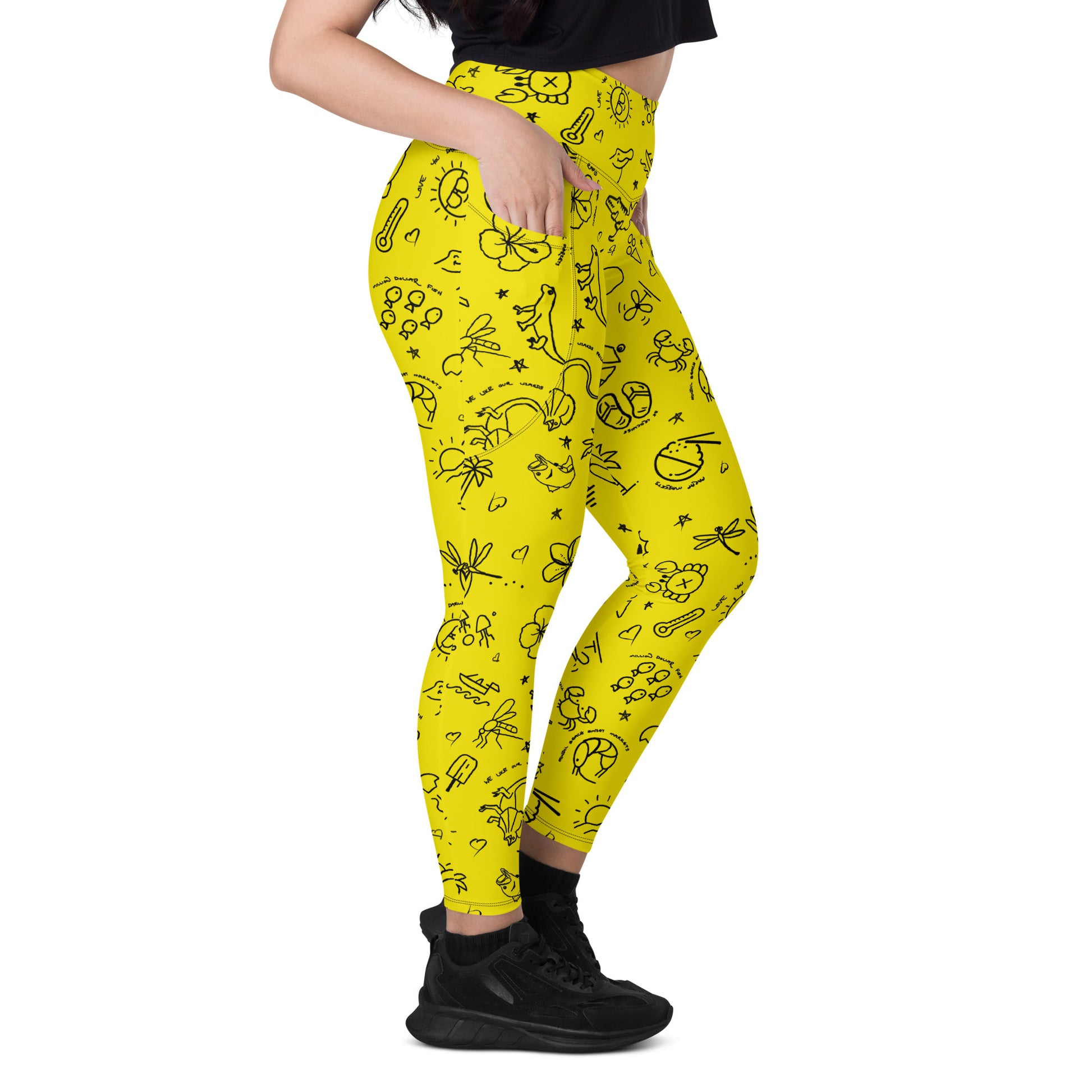 D-Town Leggings with Pockets - Yellow image 0