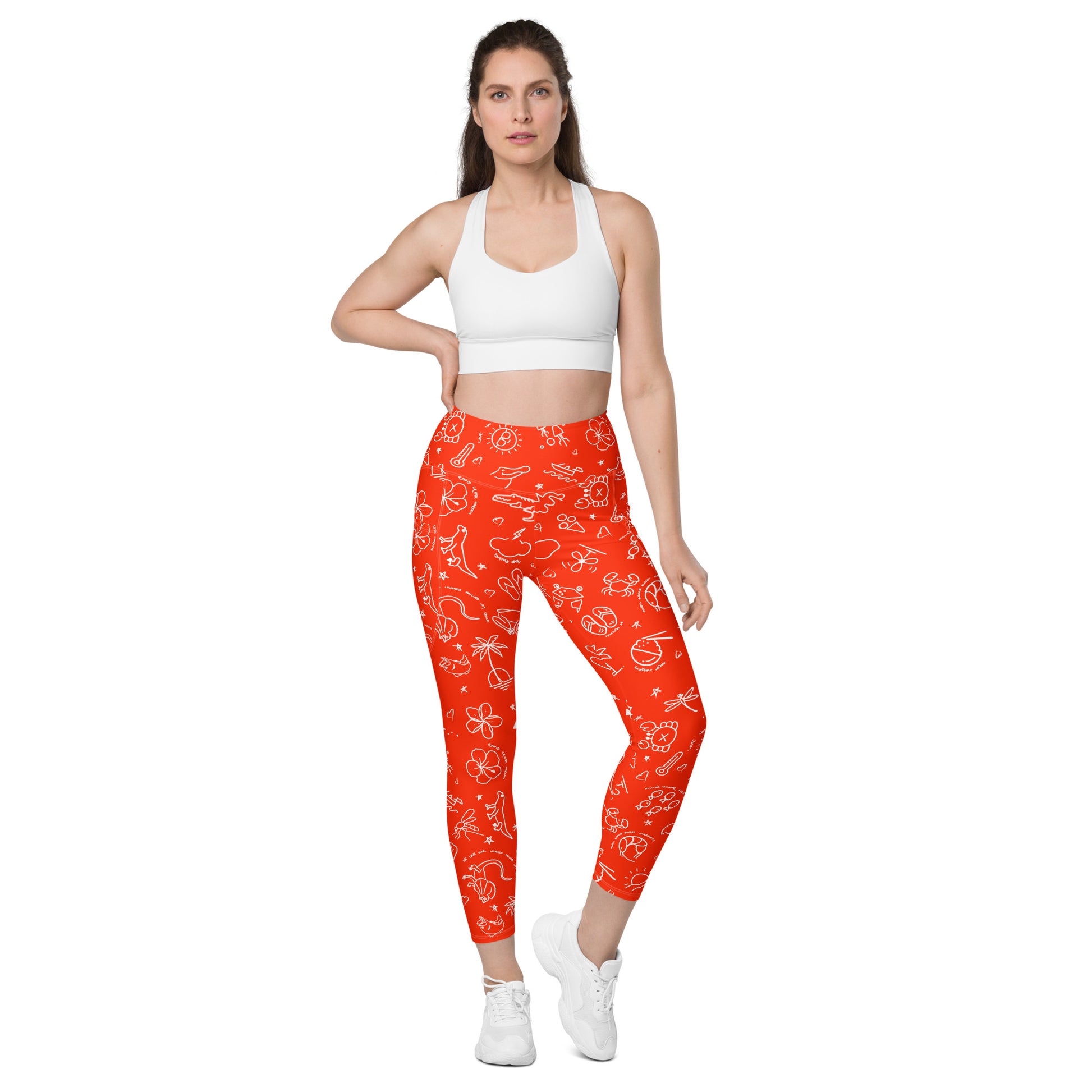D-Town Leggings with Pockets - Orange image 0