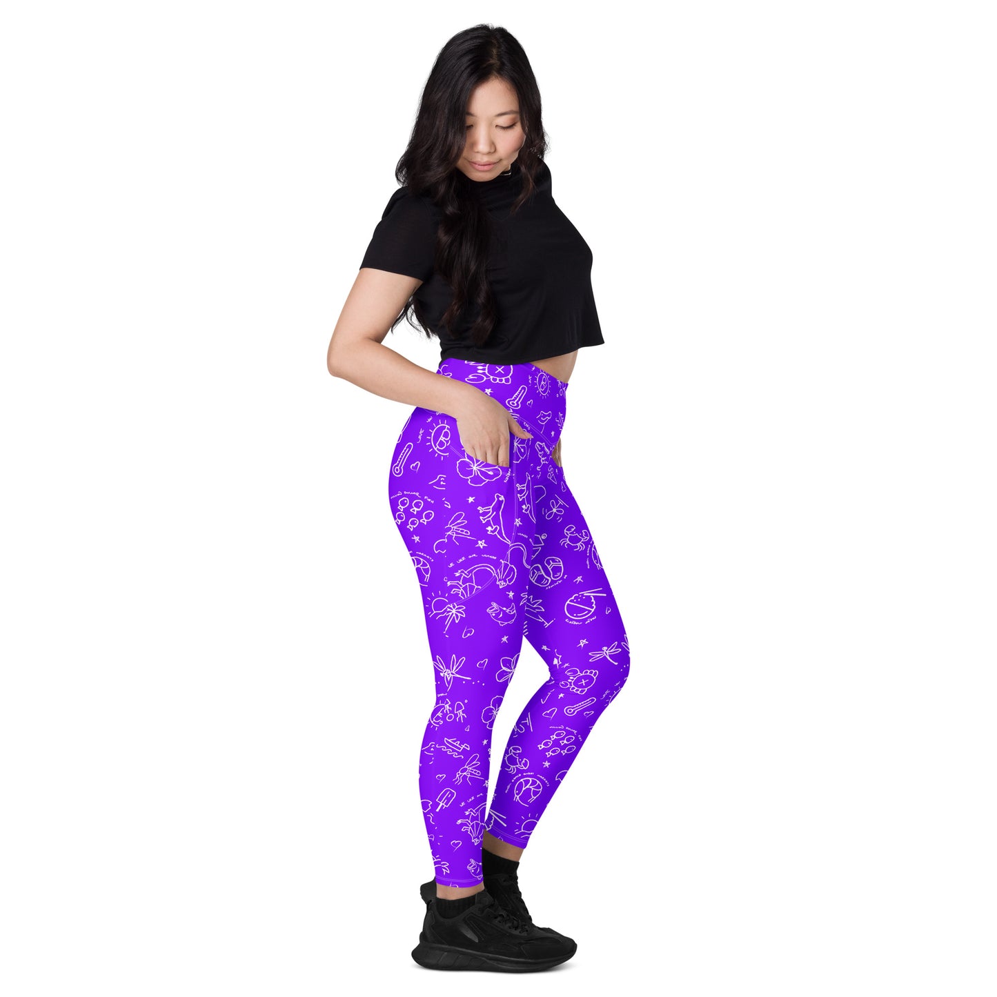 D-Town Leggings with Pockets - Purple image 1